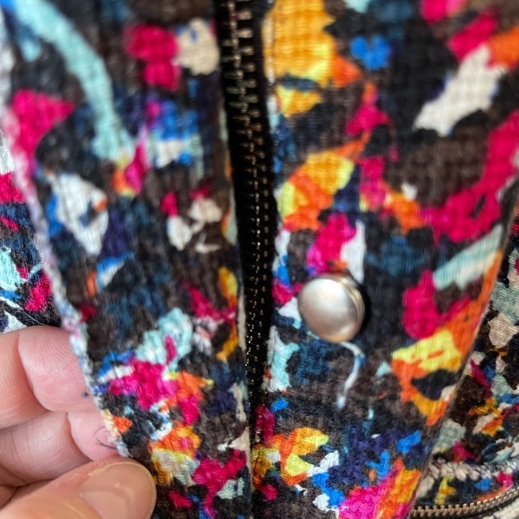 1. State Jacket zippered and snaps colorful work career business modest size XL - Picture 11 of 15